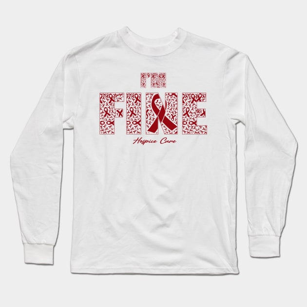 Hospice Care Awareness Fine Ribbons - In This Family We Fight Together Long Sleeve T-Shirt by BoongMie